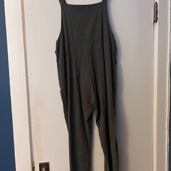 Olive Green Overalls - Picture 2 of 2